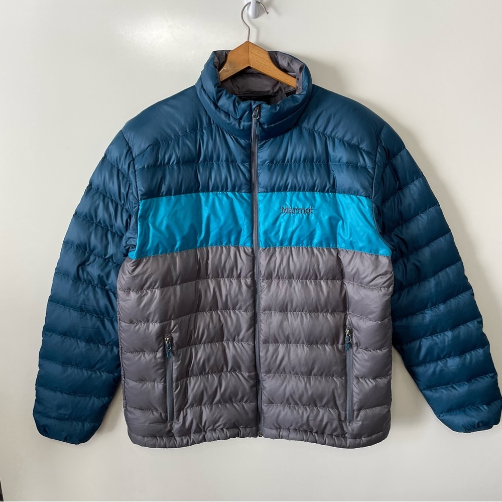 Marmot Retro Ares Down Puffer Jacket 600 Fill Full Zip Men’s XL Gorpcore Outdoor